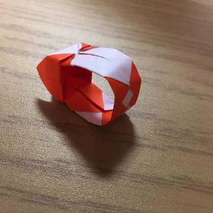 折り紙の指輪・完成