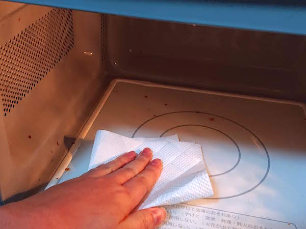 電子レンジ庫内掃除に重曹を使うやり方6